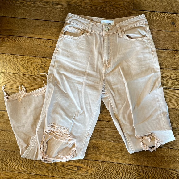 Vervet Ripped Jeans Light Pink 25 - Picture 1 of 5